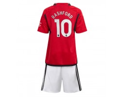 Manchester United Marcus Rashford #10 Hemmaställ Barn 2023-24 Kortärmad (+ Korta byxor)